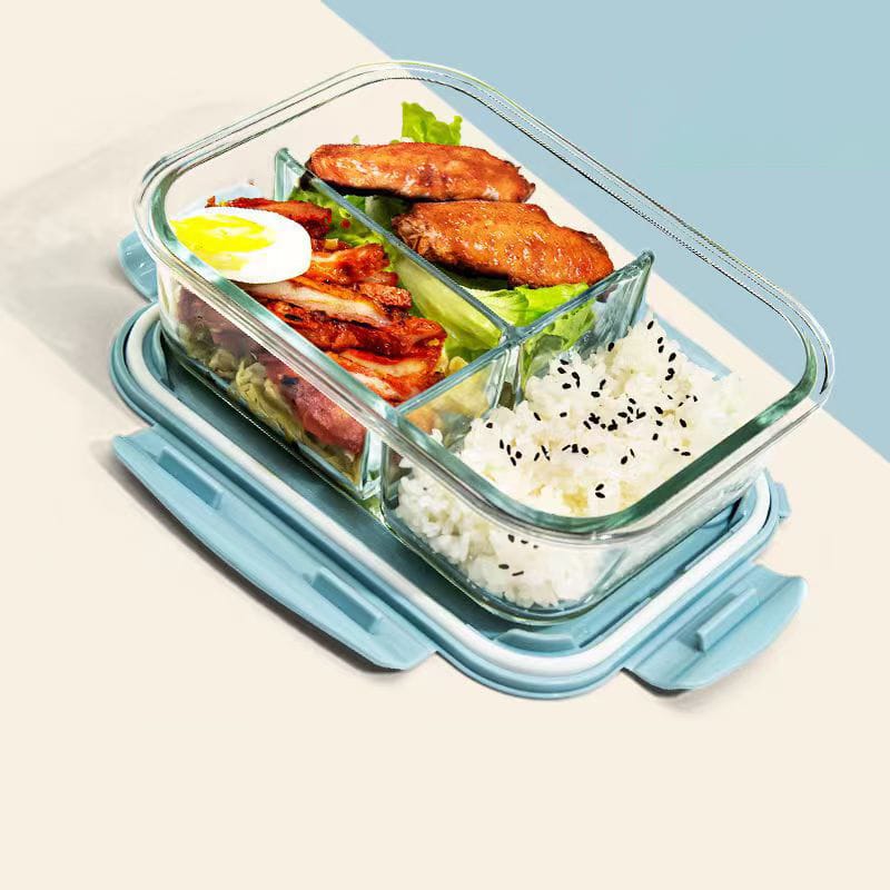 3 Grid Microwave Lunch Box Large Capacity 1400mls