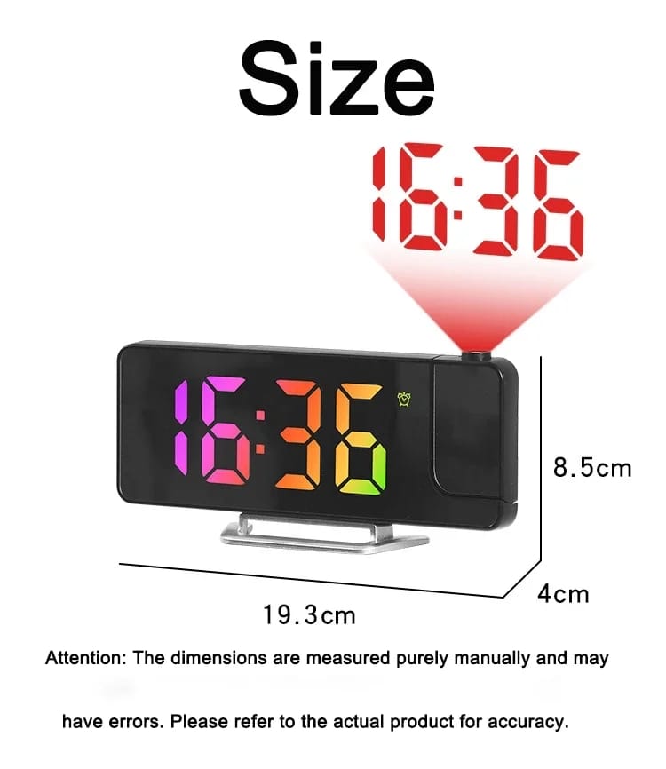 180% Projection LED Digital Clock With Alarm Clock For Table