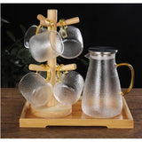 Transparent Teapot Coffee Juice Lemonade Jug Flower Tea Pot Hot Cold Water Pitcher