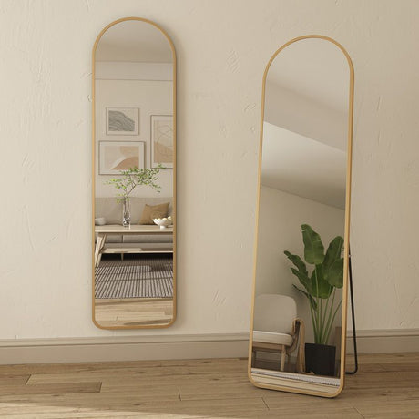 Full Length Dressing Mirror Arched Floor Wall Mirror with Stand Full Body Mirror for Bedroom Dressing Room Living Room