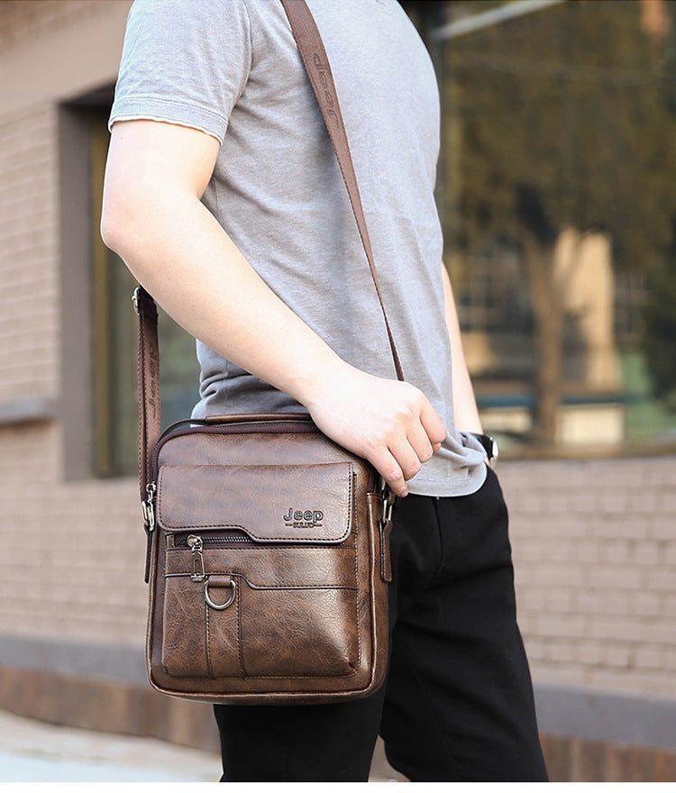 Messenger Bag Men's Retro Leather Shoulder Bag Cross Body Bag