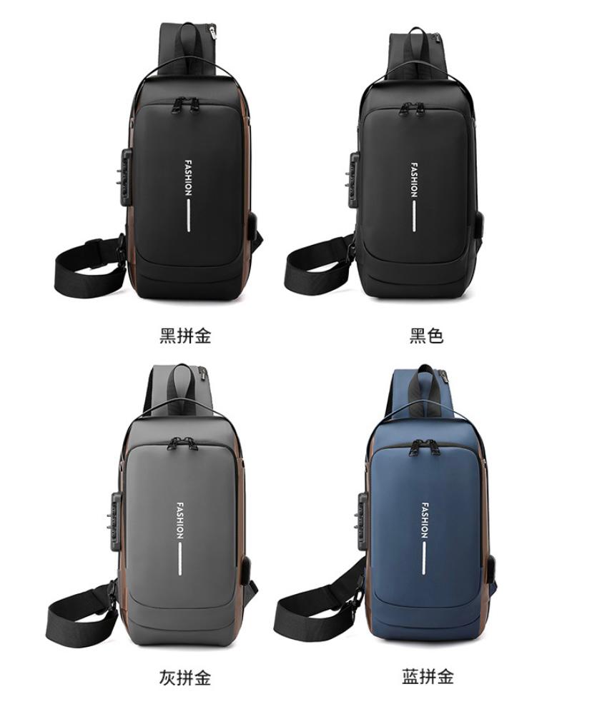 3 in 1 Men business Cross Body Chest Bag Set