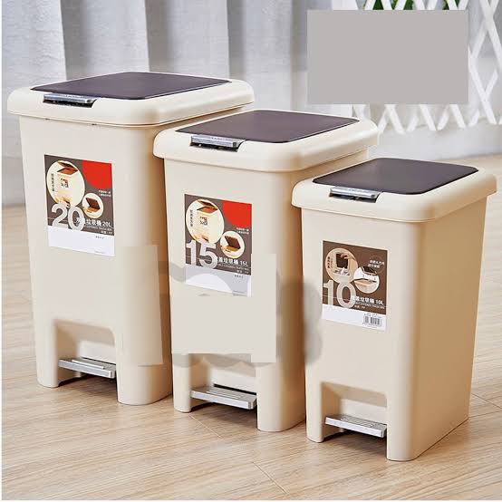 Pedal Push Dustbin Plastic Waste Bin