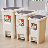 Pedal Push Dustbin Plastic Waste Bin