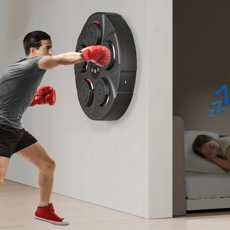 Wall Mounted Punch Boxing Trainer with LED Display.