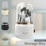 360° Rotating Makeup Brushes Holder Portable Desktop Makeup Organizer