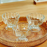 Vintage Style Glass Ribbed 250ml