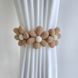 Flower Drapes Curtain Tiebacks Handwoven Fabric