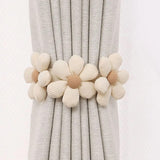 Flower Drapes Curtain Tiebacks Handwoven Fabric