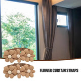 Flower Drapes Curtain Tiebacks Handwoven Fabric