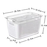 2pc set Double Layer Refrigerator Fridge Pantry Storage Box