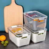 2pc set Double Layer Refrigerator Fridge Pantry Storage Box