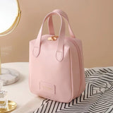 Makeup Bag PU Leather Portable Travel Wash Cosmetic Bag