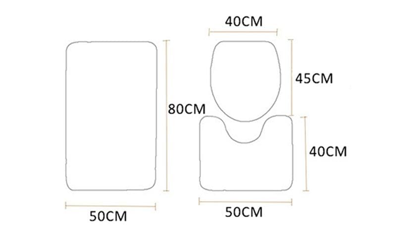 3 in 1 3D Bathroom toilet mats