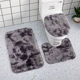 3 in 1 Fluffy Soft Microfiber Bathroom Rugs  Bath Toilet Mats