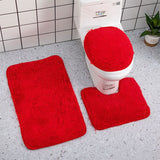 3 in 1 Fluffy Soft Microfiber Bathroom Rugs  Bath Toilet Mats