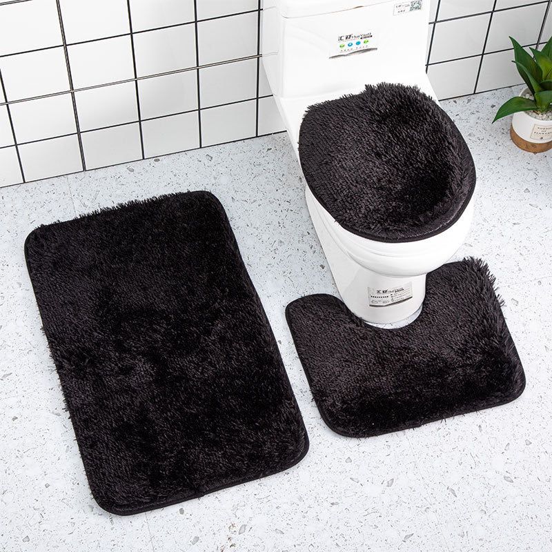 3 in 1 Fluffy Soft Microfiber Bathroom Rugs  Bath Toilet Mats