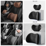 2 Piece Memory Foam Car Seat Headrest Lumbar Support