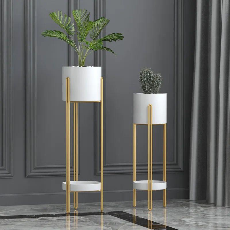 Beautiful Metal Floor Plant Stand with Planter