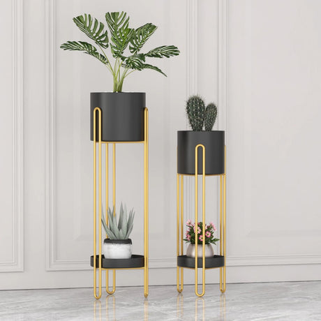 Beautiful Metal Floor Plant Stand with Planter