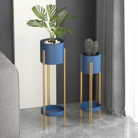 Beautiful Metal Floor Plant Stand with Planter