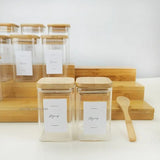 12 PCs Glass Spice Cookie Jar Set