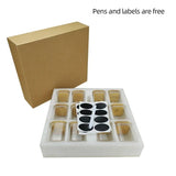 12 PCs Glass Spice Cookie Jar Set