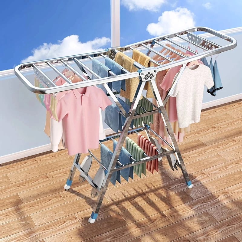 Movable Foldable/Portable Laundry Drying Rack