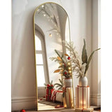 Full Length Dressing Mirror Arched Floor Wall Mirror with Stand Full Body Mirror for Bedroom Dressing Room Living Room