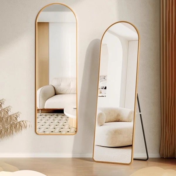 Full Length Dressing Mirror Arched Floor Wall Mirror with Stand Full Body Mirror for Bedroom Dressing Room Living Room