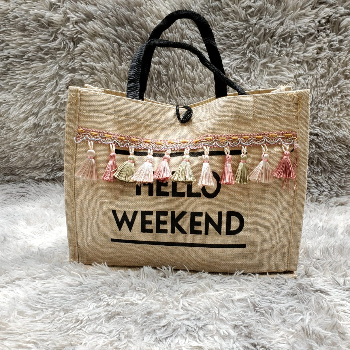 Women's fashion shoulder Bag Tote Jute Bags