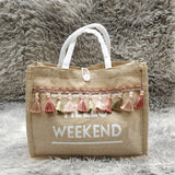 Women's fashion shoulder Bag Tote Jute Bags