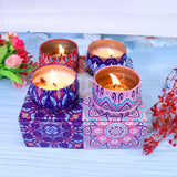 100% Soy Wax Scented candles with petals gift set