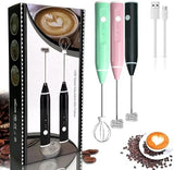 2 in1 Electric Milk Frother, Rechargeable hand-Held Electric Milk Frother