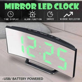 Digital Alarm Clock Bedside, LED Bedside Clock with 7" Curved Screen