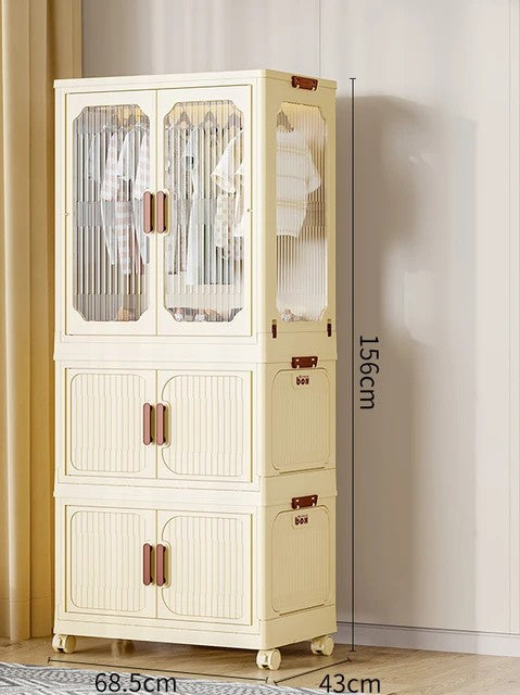 Stackable 3 Level plastic Portable Wardrobe/Closet – Homelux Kenya