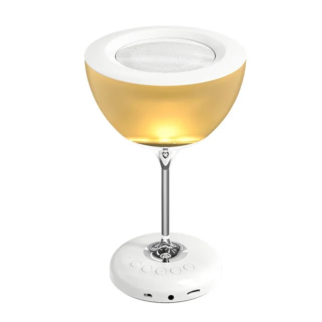 Novel wine glass bedside lamp with 6 colour atmospheric lights