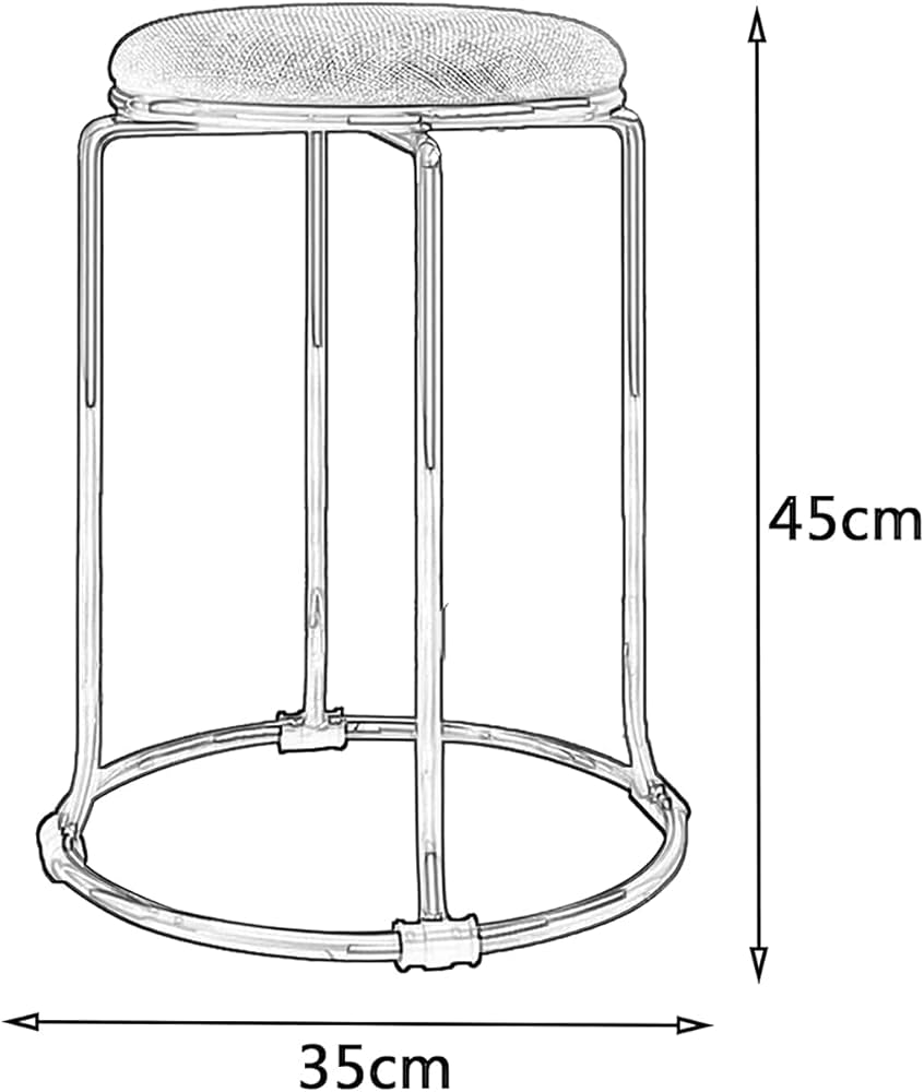 Indian home stainless steel stackable round stool