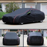 Universal Black Car Cover with fleece on the inside part &amp; Has Reflector on the sides