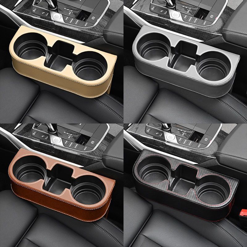 Car Cup Holder with Phone Holder & double Side Holders with high Quality Leather Cover