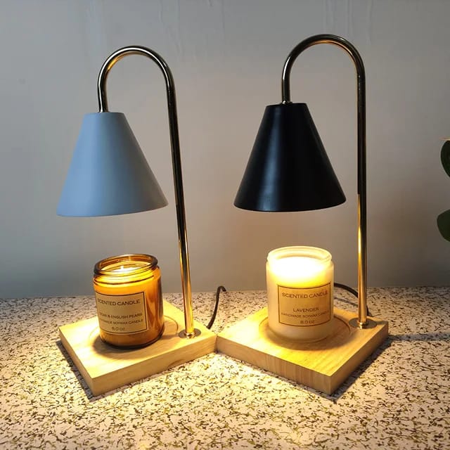Electric Candle Wamers with Wooden Base
