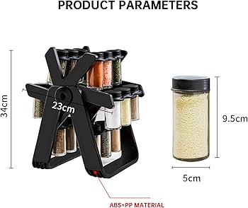 Windmill 18 jar rotating spice rack Organizer (18pc)