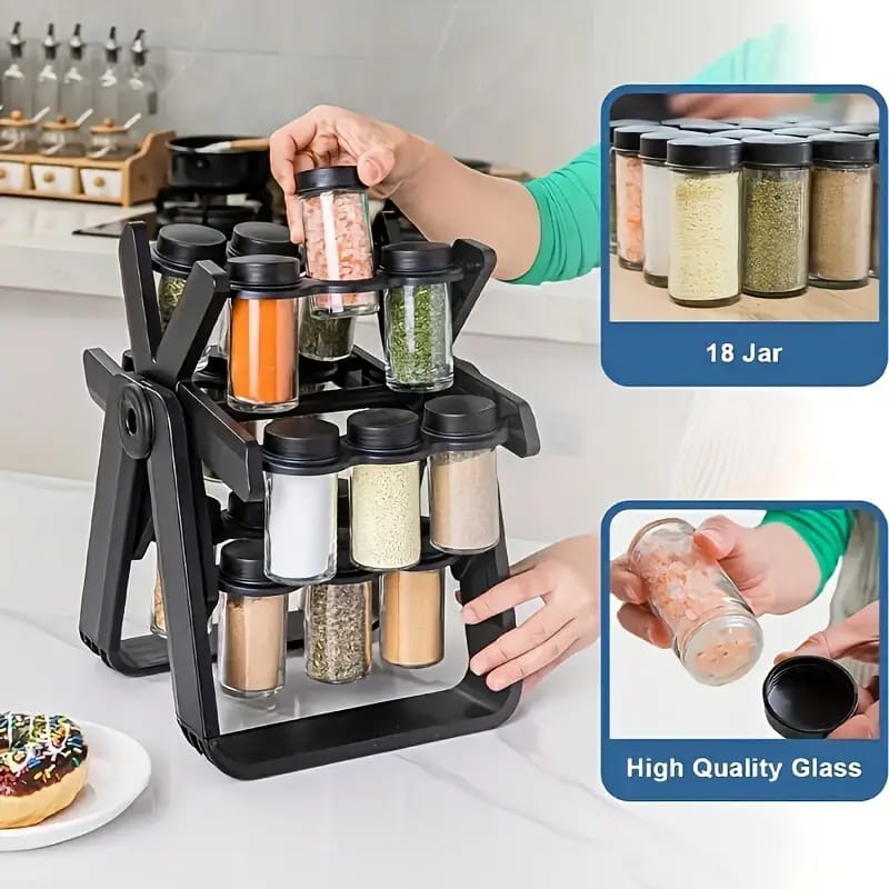 Windmill 18 jar rotating spice rack Organizer (18pc)