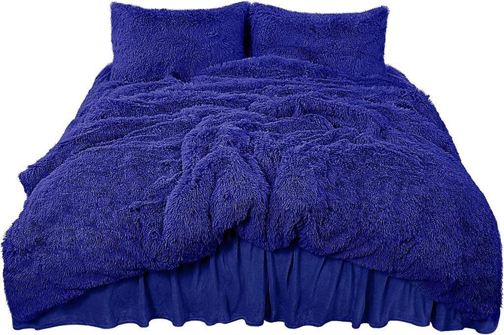 6pc Luxury Velvet Plush Fur Duvet set