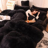 6pc Luxury Velvet Plush Fur Duvet set