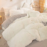 6pc Luxury Velvet Plush Fur Duvet set