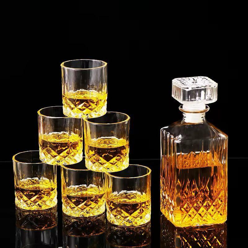 Luxury Gift For Men – Whiskey Decanter Set For Beloved Husband Or Dad Birthday Gift – 6 Whiskey Glasses And Decanter Set