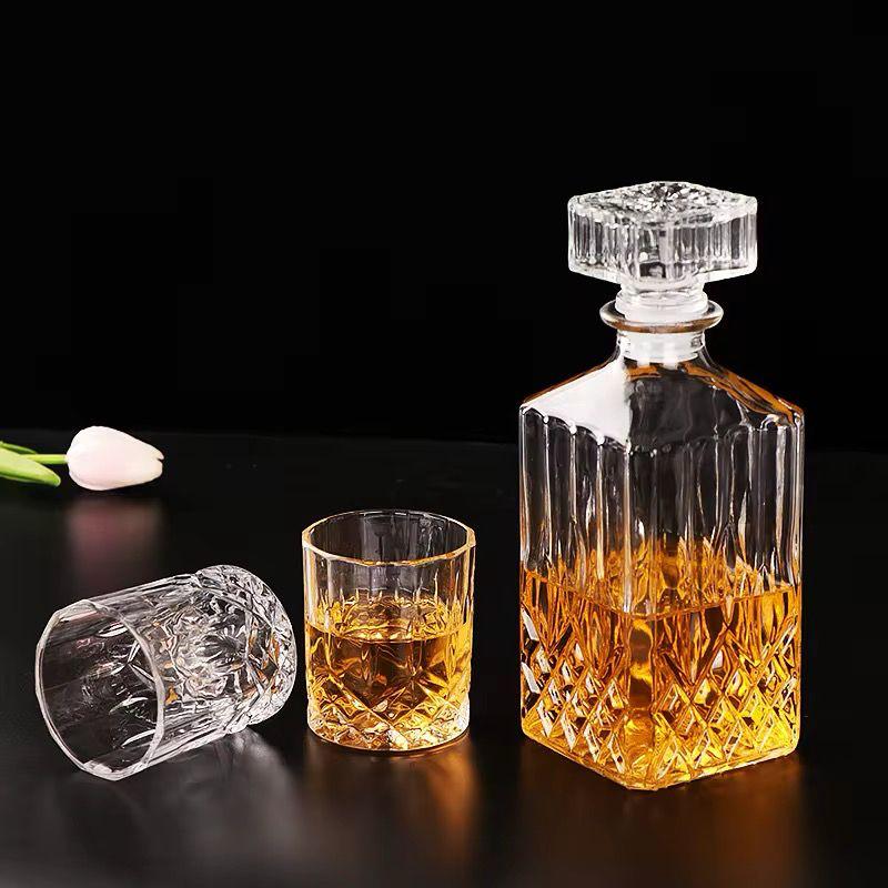 Luxury Gift For Men – Whiskey Decanter Set For Beloved Husband Or Dad Birthday Gift – 6 Whiskey Glasses And Decanter Set