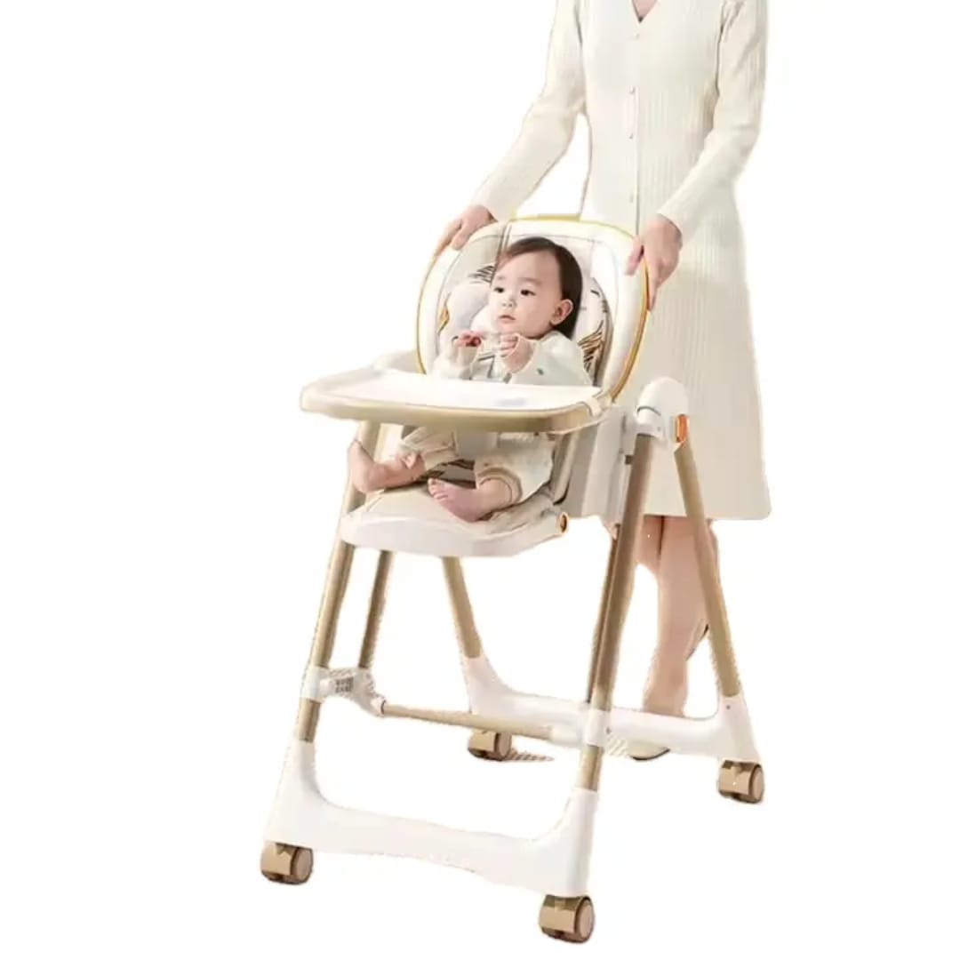 Multi-Functional Baby Feeding Chair with Swing, Recline &amp; Wheels | Convertible High Chair