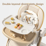 Multi-Functional Baby Feeding Chair with Swing, Recline &amp; Wheels | Convertible High Chair